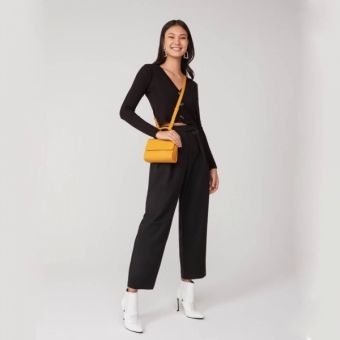 Bolsa Mini Flap Amarela