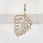 Brinco Strass Leaf